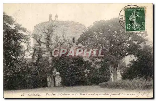 Cartes postales Chinon Vue Dans le Chateau La Tour Ducoudray ou Habita Jeanne d&#39Arc