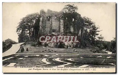 Cartes postales Langeais Parc du Chateau Ruines d&#39Une forteresse