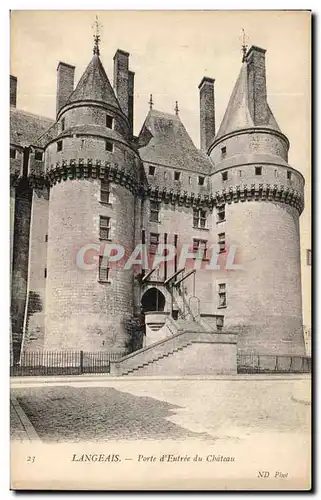 Cartes postales Langeais Porte d&#39Entree du Chateau