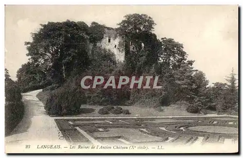 Cartes postales Langeais Les Ruines de l&#39Ancien Chateau