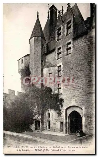 Ansichtskarte AK Langeais Le Chateau Detail de la Facade interieure