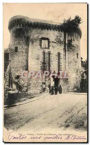 Ansichtskarte AK Loches Porte du Chateau Cote Exterieur