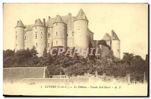 Cartes postales Loches Le Chateau Facade Sud Ouest