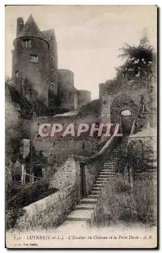 Cartes postales Luynes L&#39Escalier du Chateau Et La Porte Doree