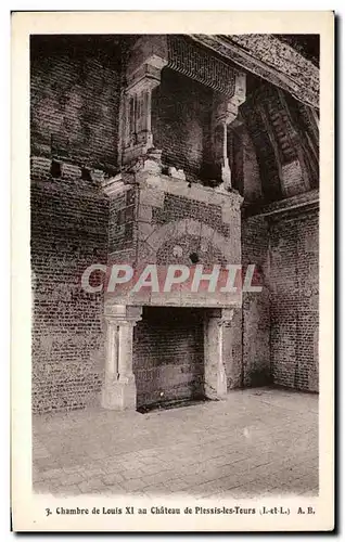 Cartes postales Chambre de Louis XI au Chateau de Plessis les Tours