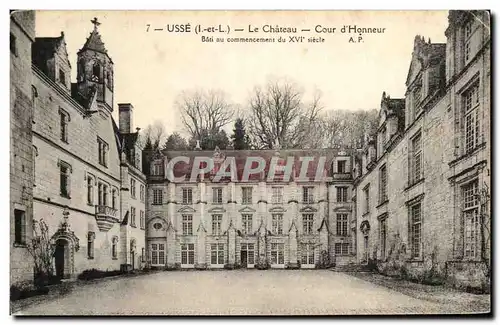 Cartes postales Usse Le Chateau Cour d&#39Honneur Bati