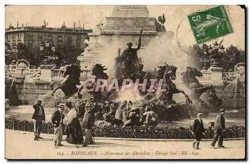 Cartes postales Bordeaux Monument des Girondine Groupe Sud