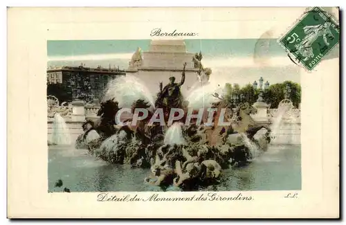 Cartes postales Bordeaux Detail du monument des Girondins