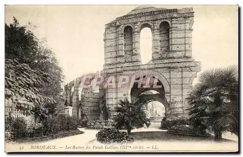 Cartes postales Bordeaux Les Ruines du Palais Gallien