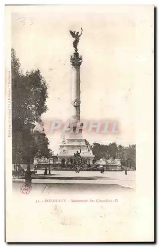 Cartes postales Bordeaux Monuments des Girondins