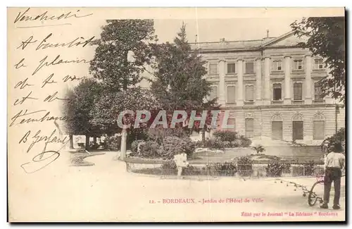 Cartes postales Bordeaux Jardins de L'Hotel de Ville