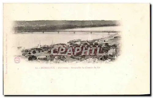 Cartes postales Bordeaux Panorama Paserelle Du chemin de fer