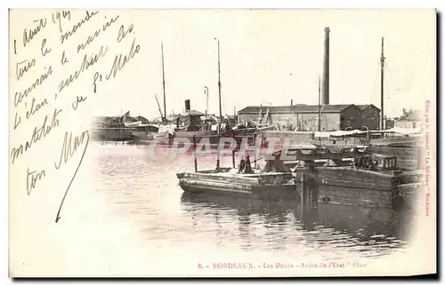 Ansichtskarte AK Bordeaux Les Docks Bateau