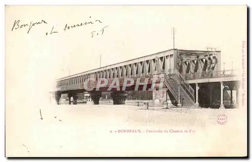 Cartes postales Bordeaux Passerelle du chemin de fer