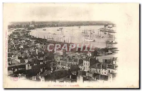 Cartes postales Bordeaux Panorama Bateaux