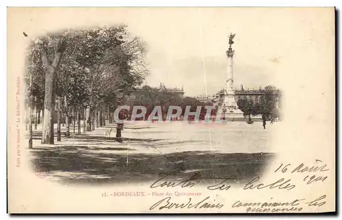 Cartes postales Bordeaux Place Des quinconces