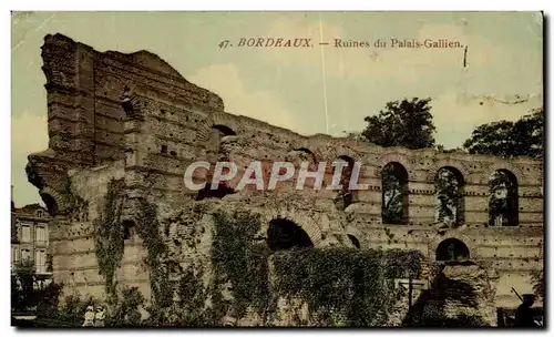 Cartes postales Bordeaux Ruines Du palais Gallien