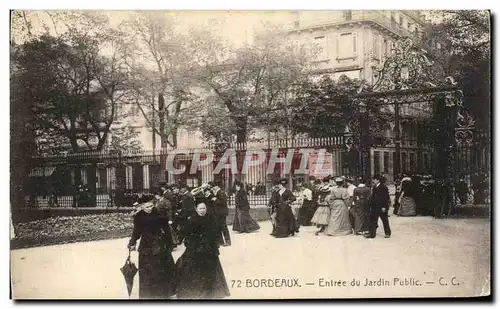 Ansichtskarte AK Bordeaux Entree du Jardin Public