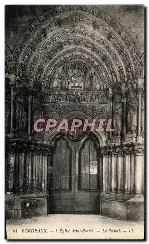 Cartes postales Bordeaux L&#39Eglise Saint Seurin Le Portail