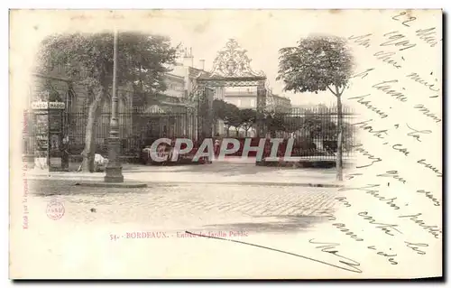 Cartes postales Bordeaux Entree du Jardin Public