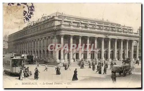 Cartes postales Bordeaux Le Grand Theatre Tramway