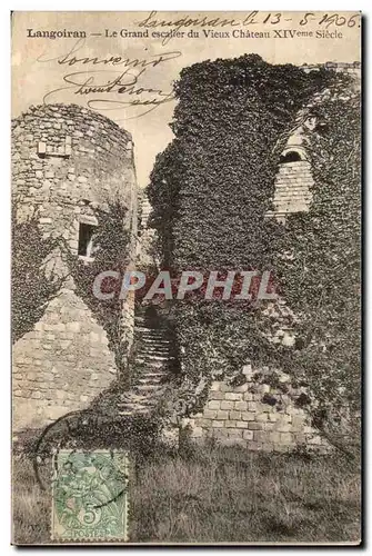 Ansichtskarte AK Langoiran Le Grand Escalier du Vieux Chateau Siecle