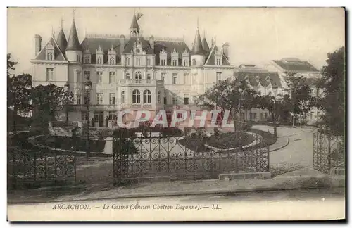 Ansichtskarte AK Arcachon Le Casino Ancien chateau Deganne