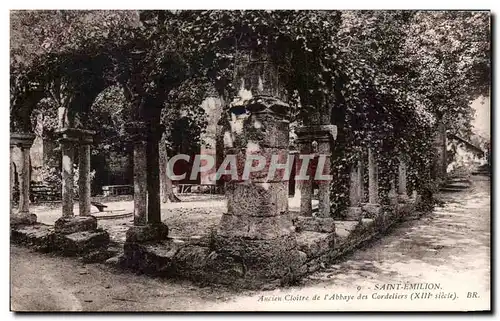 Ansichtskarte AK Saint Emilion Ancien Cloitre De l&#39Abbaye Des Cordeliers