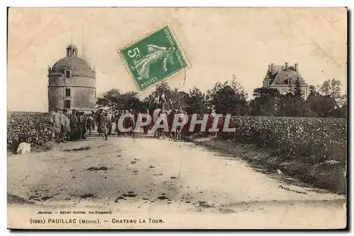 Cartes postales Pauillac Chateau la Tour Attelage (bonne animation)