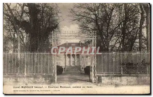 Cartes postales Margaux Chateau Margaux Avenue Du Parc