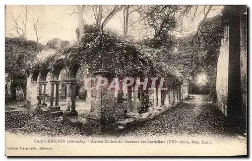 Cartes postales Saint Emillion Ancien Cloitre du Couvent des Cordeliers