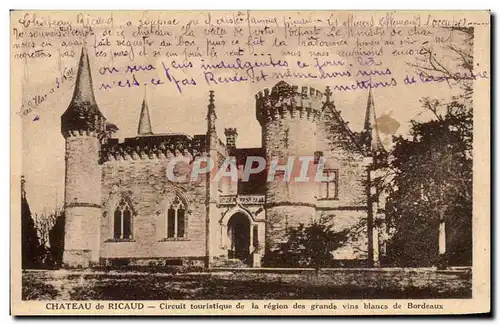 Cartes postales Chateau de Ricaud Circuit Touristique de la Region des Grands grands Vins Blancs de Bordeaux