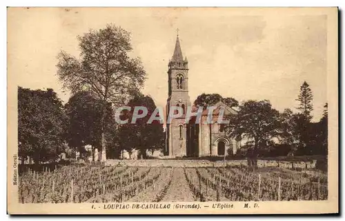 Ansichtskarte AK Loupiac de Cadillac L&#39Eglise