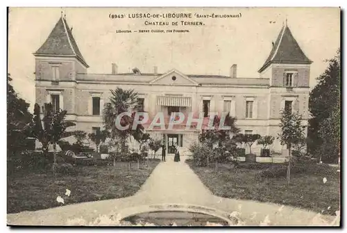 Ansichtskarte AK Lussac De Libourne Chateau De Terrien