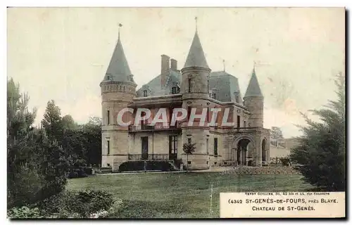 Cartes postales St Genes De Fours Pres blaye Chateau de St Genes