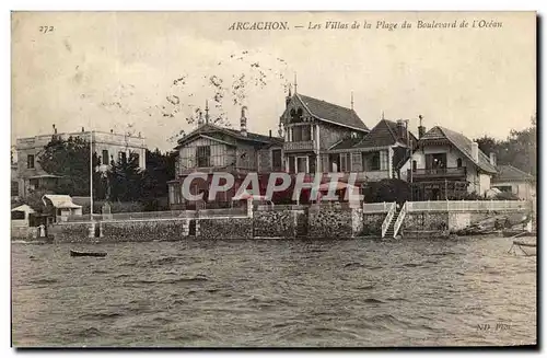 Cartes postales Arcachon Les Villas de la Plage du Boulevard de l'Ocean