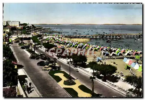 Cartes postales moderne Arcachon Vue Generale De La Plage Et Des Boulevords Promenade