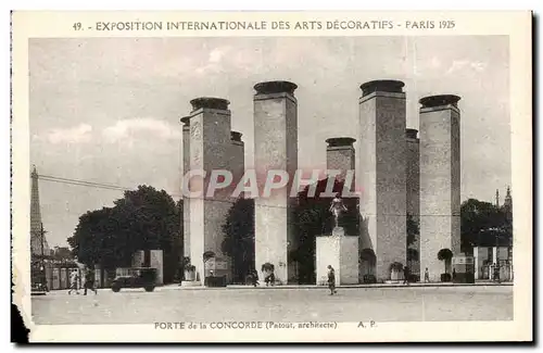 Ansichtskarte AK Exposition Internationale Dez Arts Decoratifs Paris Porte De La Concorde