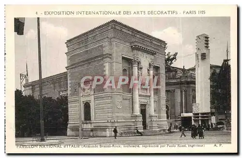 Ansichtskarte AK Exposition Internationale Dez Arts Decoratifs Paris Pavillon National d&#39Italie