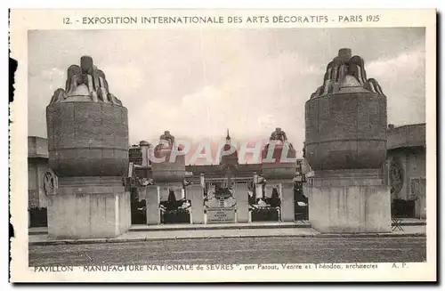 Ansichtskarte AK Exposition Internationale Dez Arts Decoratifs Paris Pavillon Manufacture Nationale De Sevres