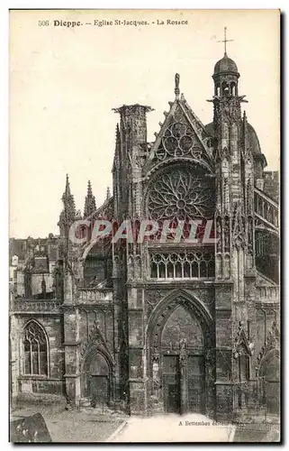 Cartes postales Dieppe Eglise St Jacques La Rosace