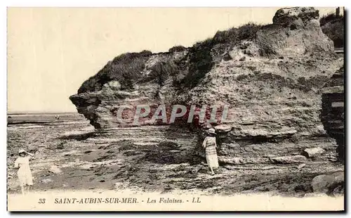 Ansichtskarte AK Saint Aubin Sur Mer Les Falaises