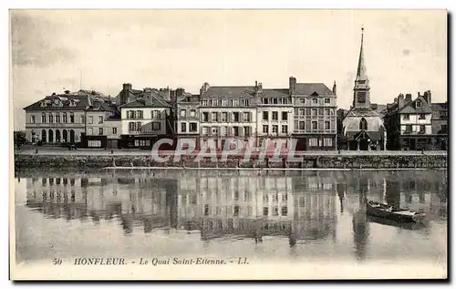 Ansichtskarte AK Honfleur Le Quai Saint Etienne