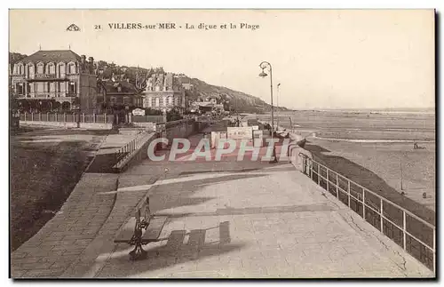 Cartes postales Villers sur Mer La Digue et la Plage