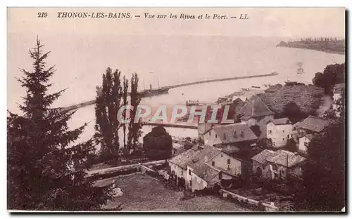 Cartes postales Thonon Les Bains Vue sur les Rives et le Port