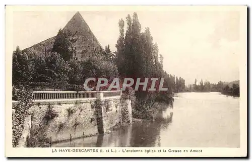 Ansichtskarte AK La Haye Descartes L&#39ancienne eglise et la Creuse en Amont