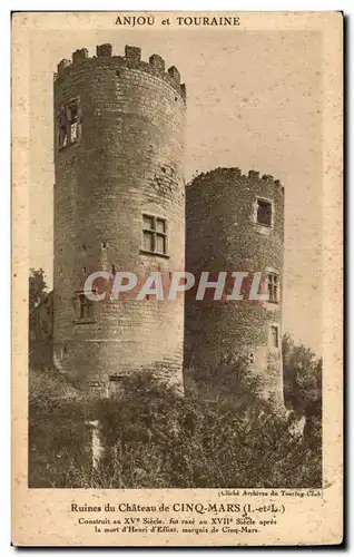 Ansichtskarte AK Anjou et Touraine Ruines du Chateau de Cinq Mars