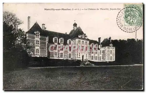 Cartes postales Marcilly sur Maulne Le Chateau de Marcilly facade Est