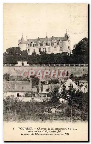 Cartes postales Vouvray Chateau de Montcontour