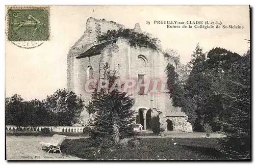 Ansichtskarte AK Preuilly sur Claise Ruines de la Collegiale de St Meleine